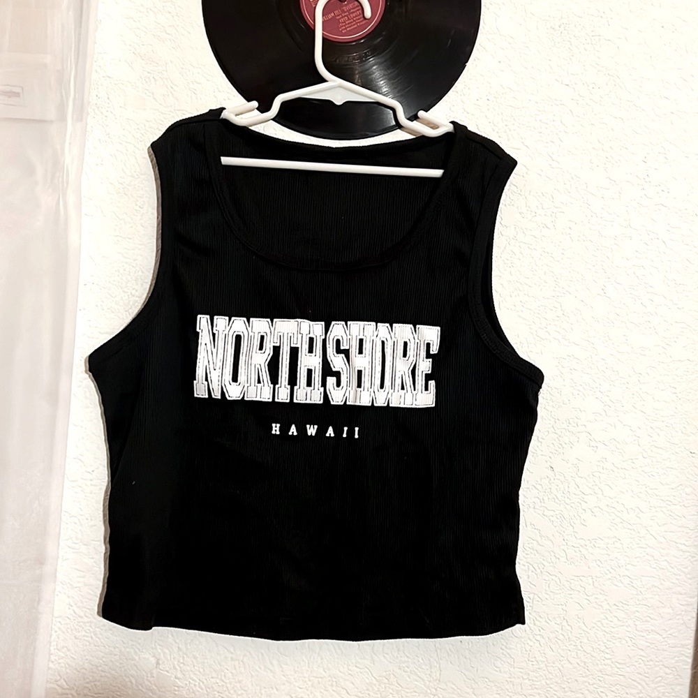 Ribbed black north shore tank🖤